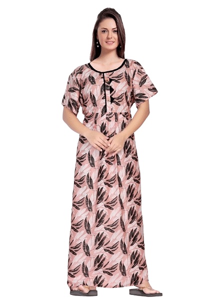 Authenzaa Women Nighty SMWN014 Peach 