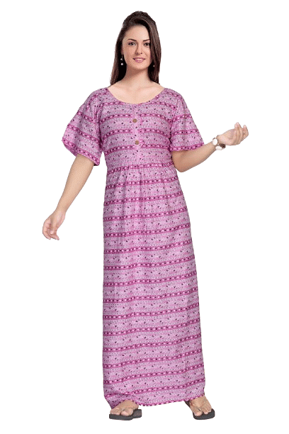 Authenzaa Women Nighty SMWN016 Pink 