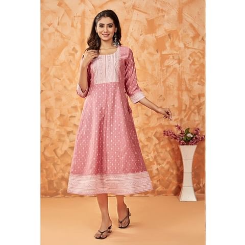 Authenzaa Women Kurti AFKT010 Pink 
