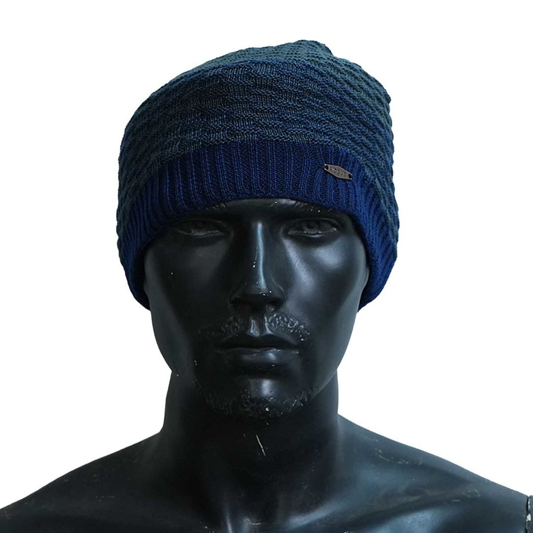 Authenzaa Men Winter Cap SCHWC001 Blue 