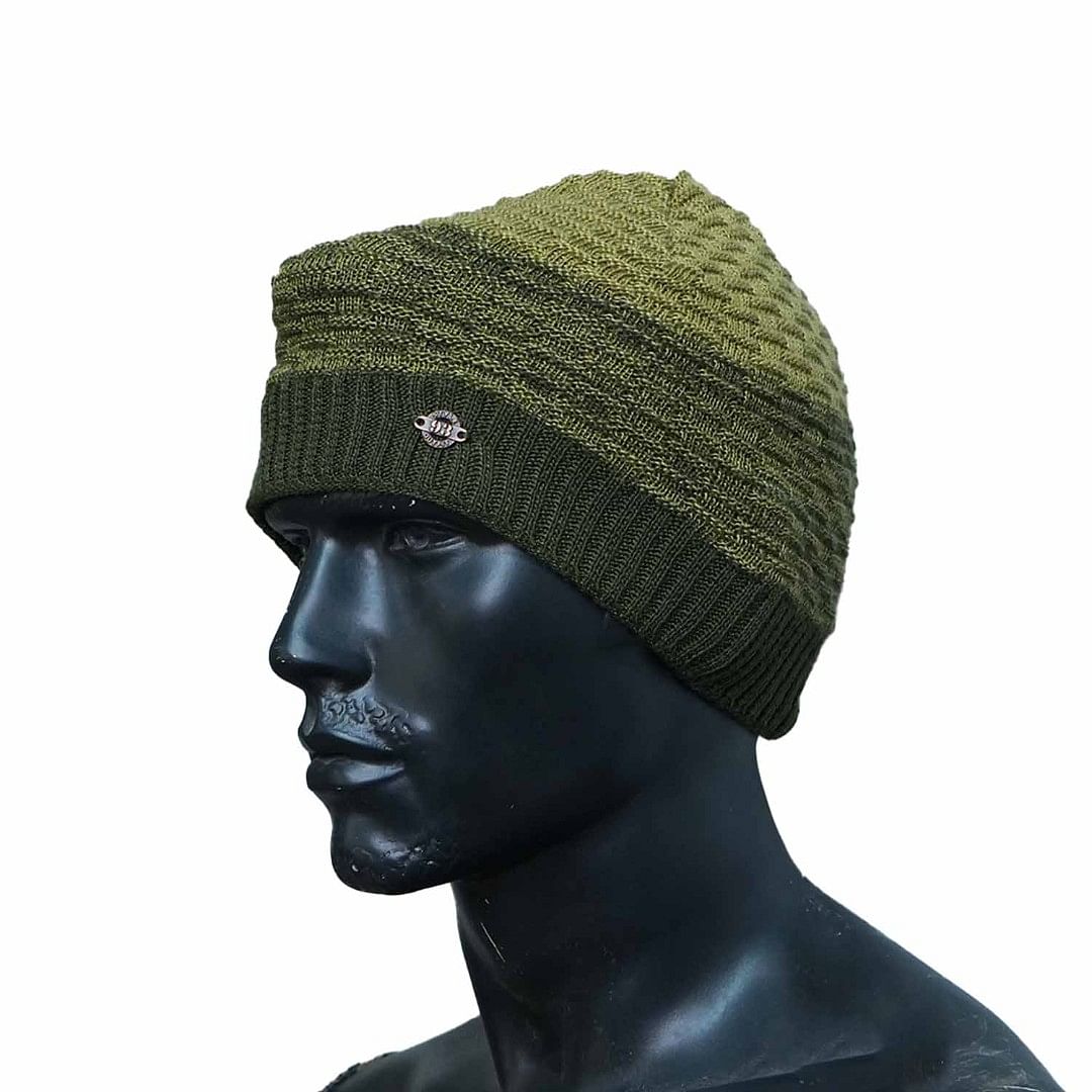 Authenzaa Men Winter Cap SCHWC001 Green 