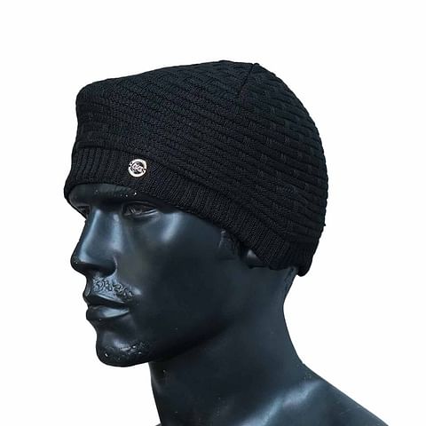 Authenzaa Men Winter Cap SCHWC002 Black  