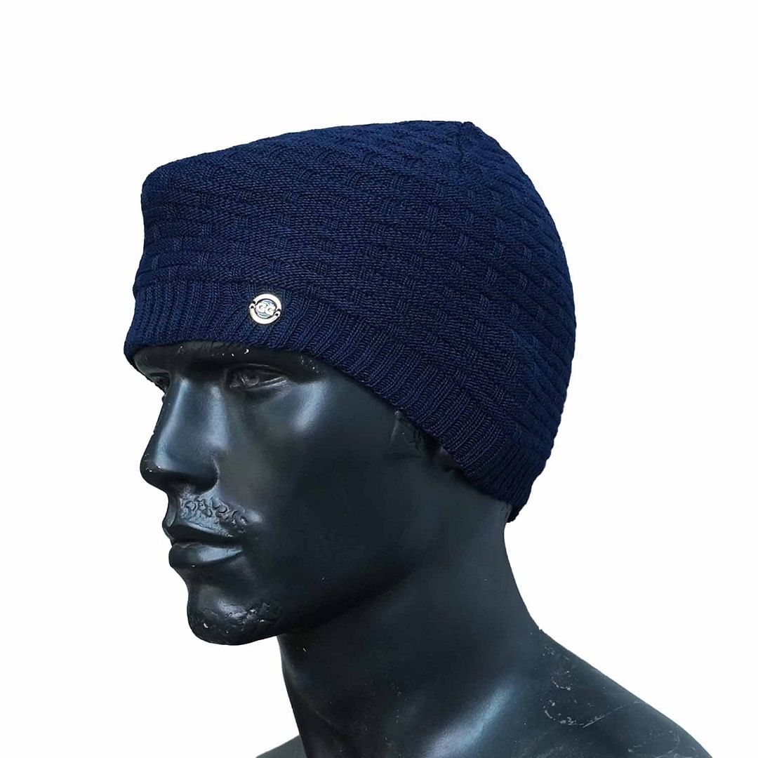 Authenzaa Men Winter Cap SCHWC002 Dark Navy 