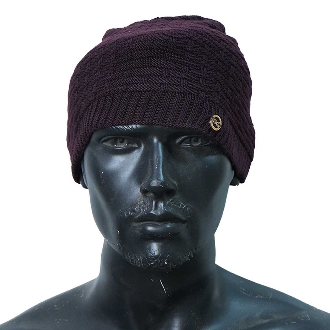 Authenzaa Men Winter Cap SCHWC002 Purple 