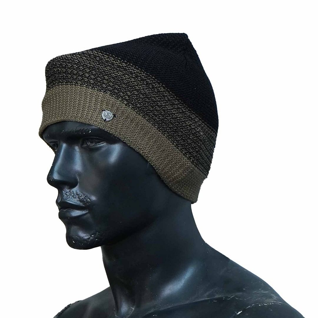 Authenzaa Men Winter Cap SCHWC003 Black  