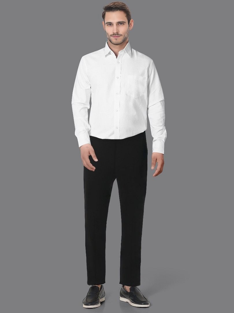 Authenzaa Men Formal Shirt ASFS013 White
