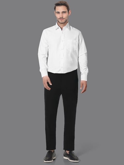 Authenzaa Men Formal Shirt ASFS013 White