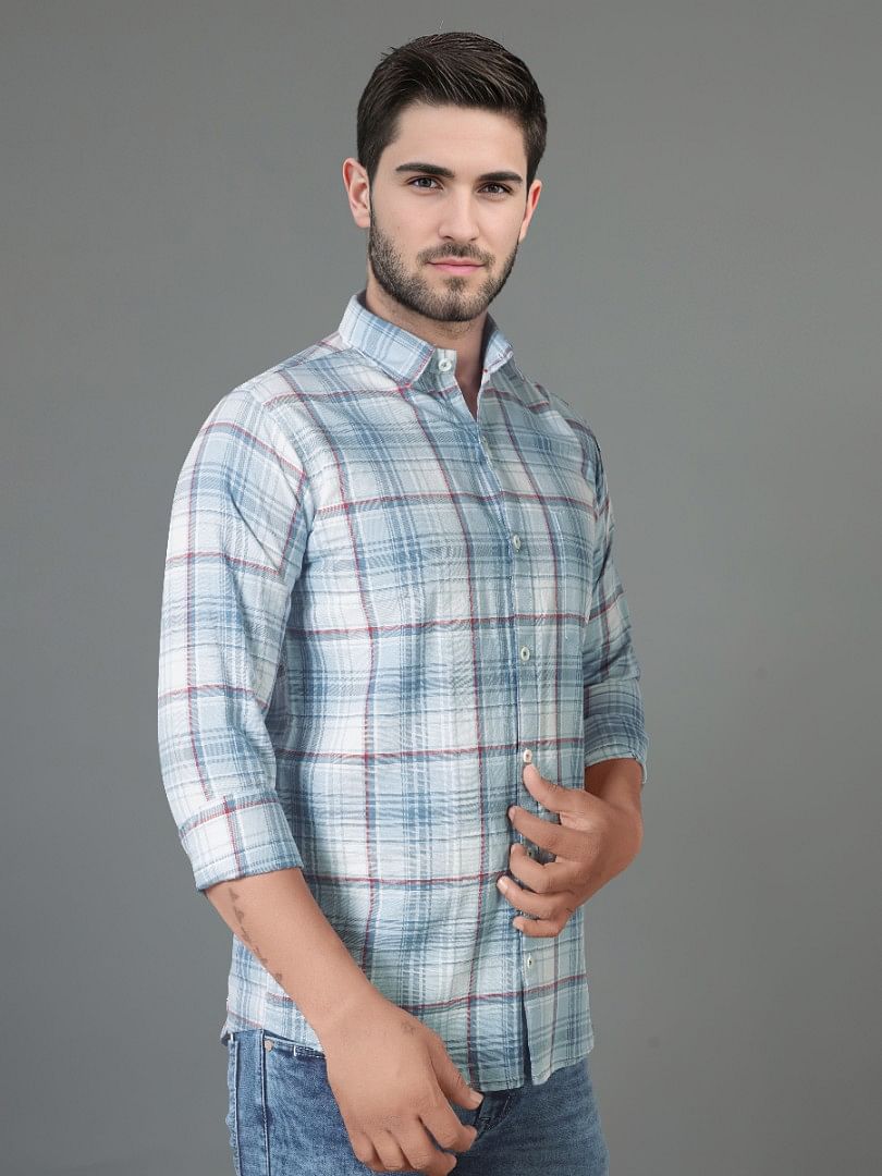 Authenzaa Men Casual Shirt SFCS011 Sky Blue 