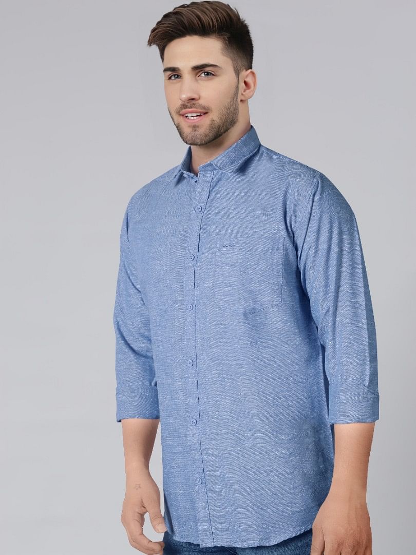 Authenzaa Men Casual Shirt SFCS012 Blue 