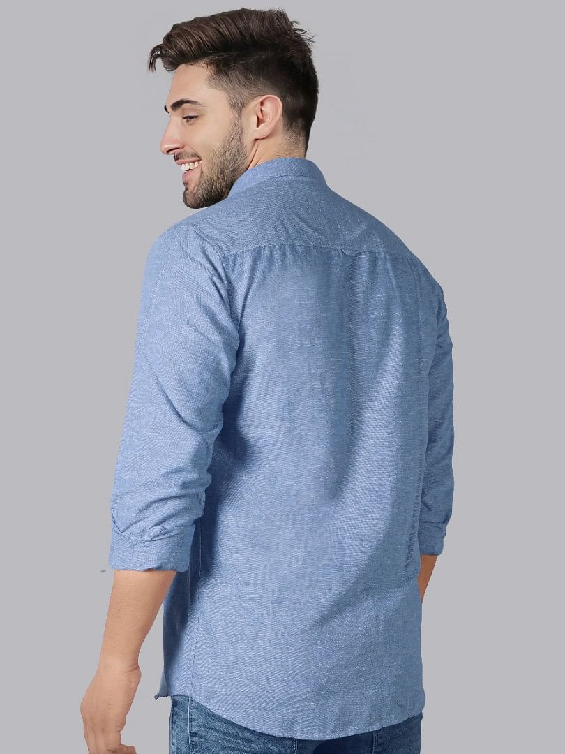 Authenzaa Men Casual Shirt SFCS012 Blue 