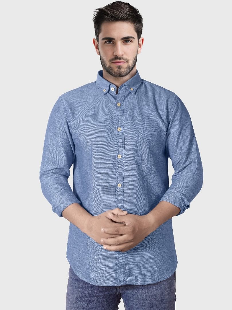 Authenzaa Men Casual Shirt SFCS015 Blue 