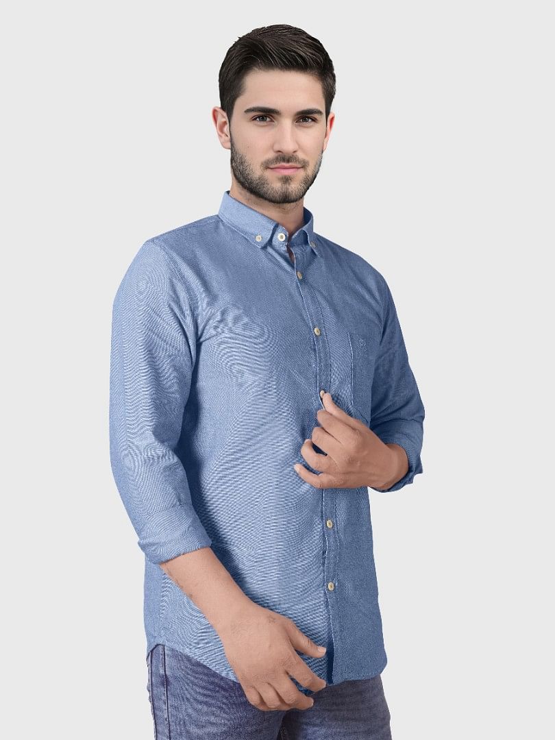 Authenzaa Men Casual Shirt SFCS015 Blue 