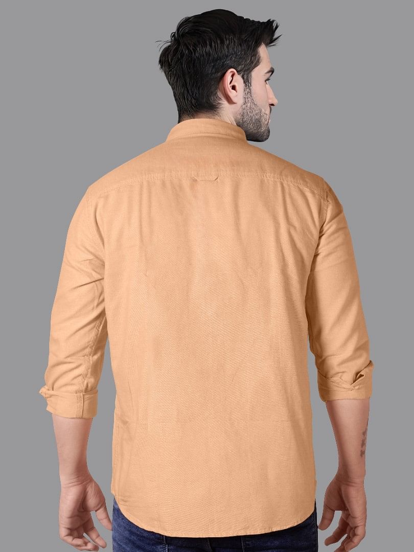 Authenzaa Men Casual Shirt SFCS015 Peach 