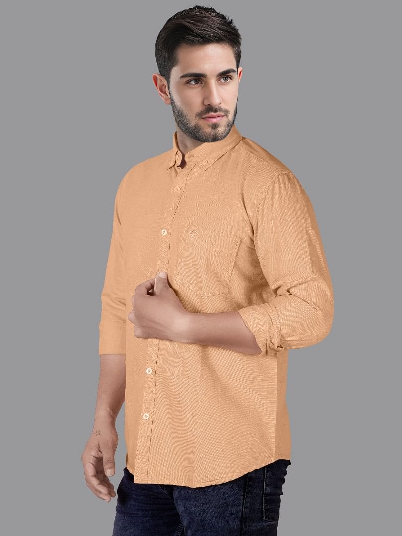 Authenzaa Men Casual Shirt SFCS015 Peach 