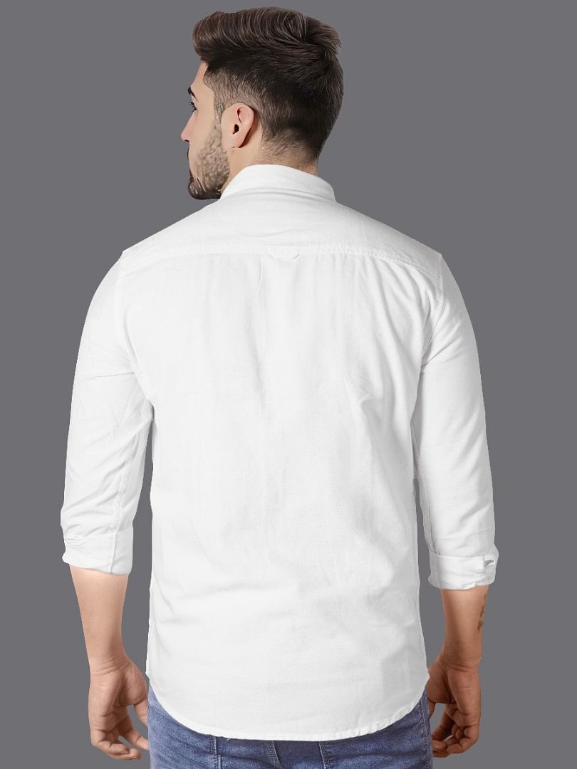 Authenzaa Men Casual Shirt SFCS015 White 