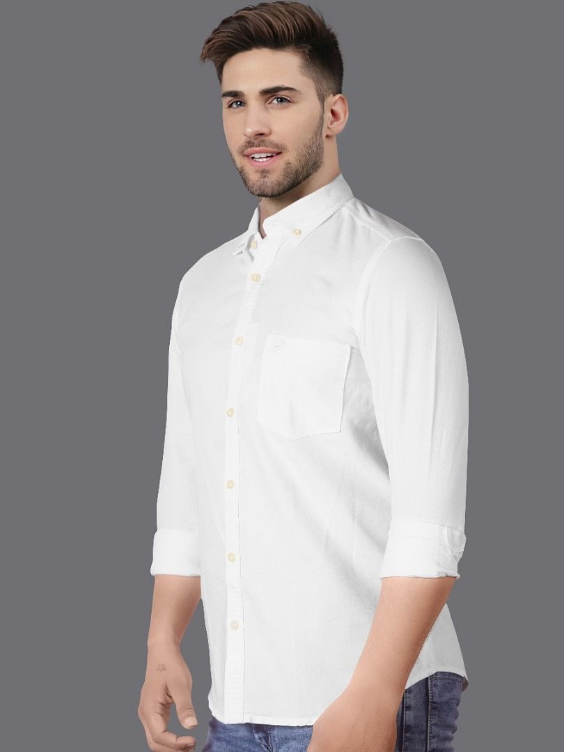 Authenzaa Men Casual Shirt SFCS015 White 