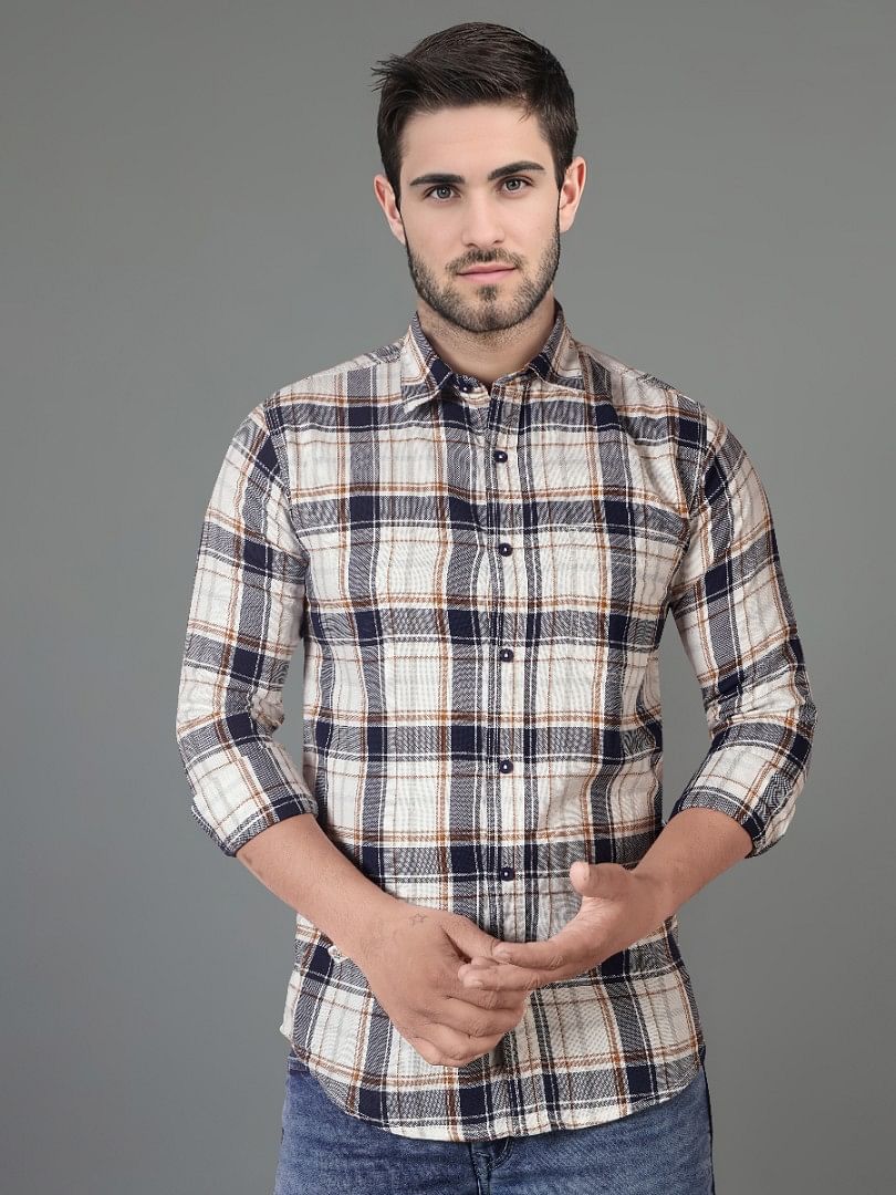 Authenzaa Men Casual Shirt SFCS016 Blue 