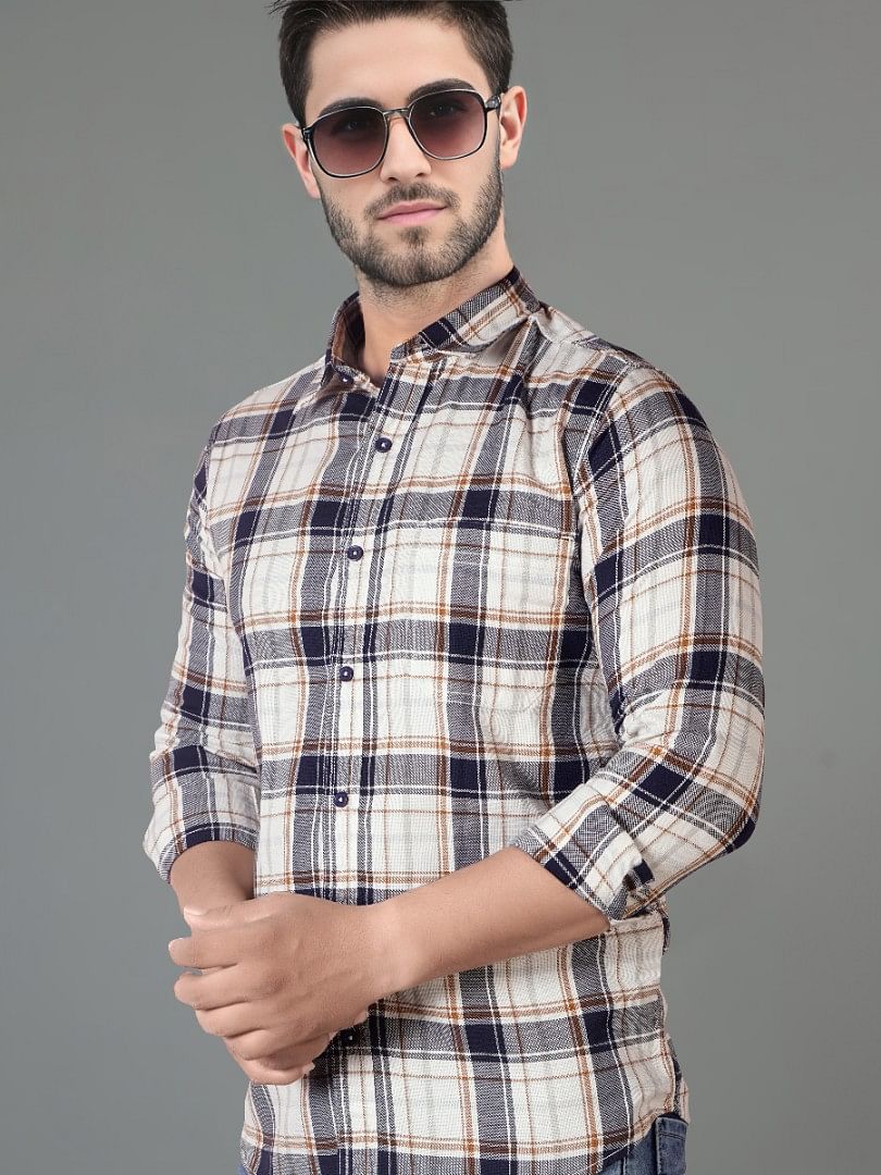 Authenzaa Men Casual Shirt SFCS016 Blue 