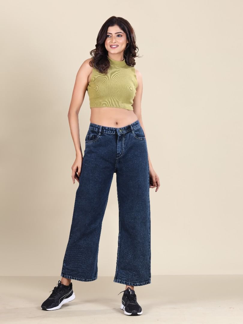 Authenzaa Women Jeans WDJBS003 Dark Blue 