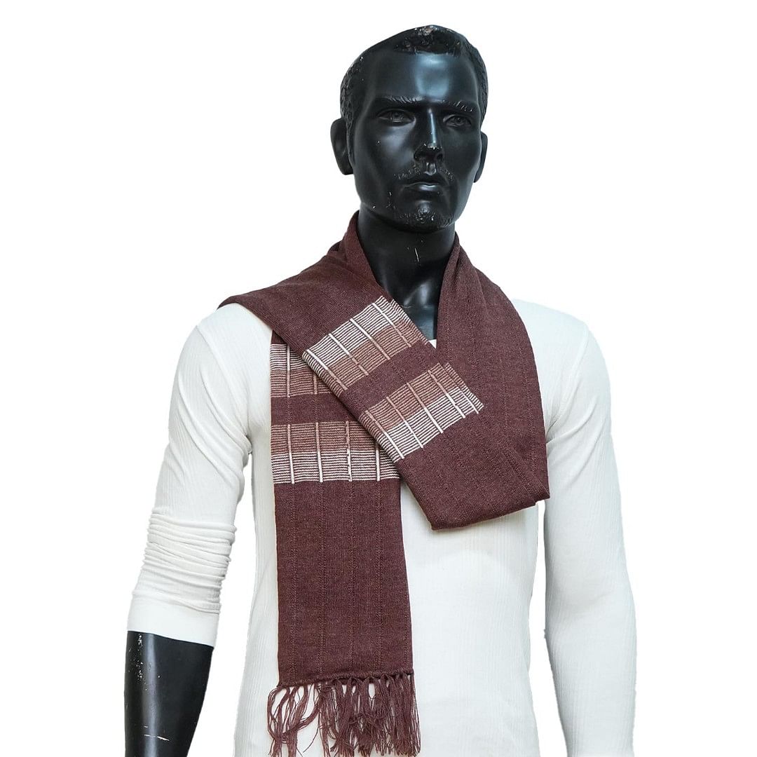 Authenzaa-Men-Muffler-SCHMM003-Dark-Brown - RCM