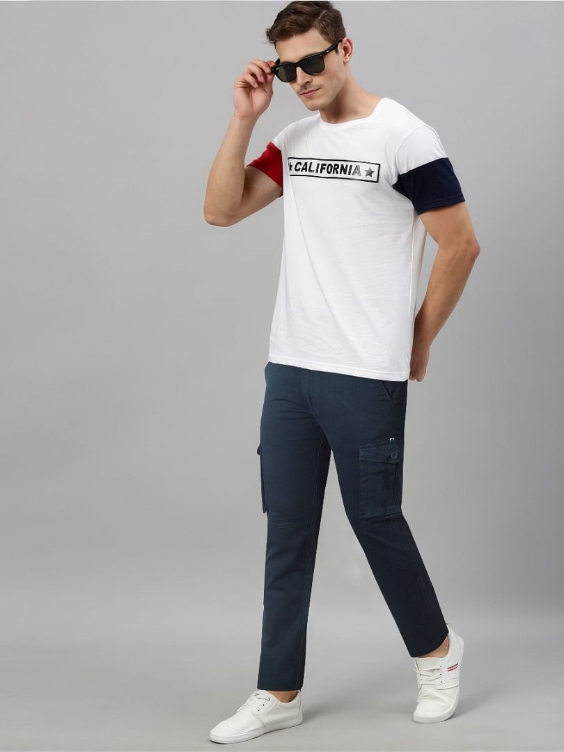 Authenzaa Men Cargo Pant 4SCP003 Navy 