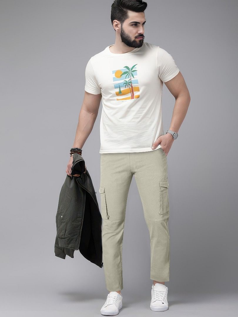 Authenzaa Men Cargo Pant 4SCP003 Pista 