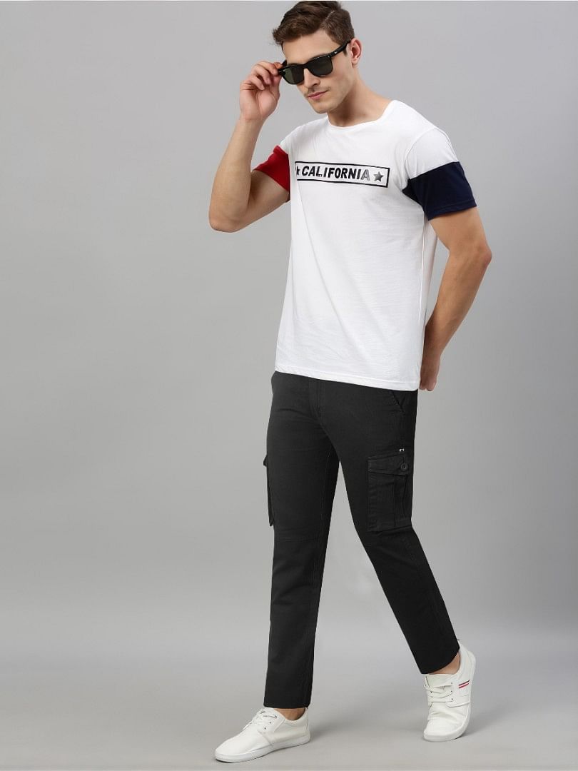 Authenzaa Men Cargo Pant 4SCP003 Black  