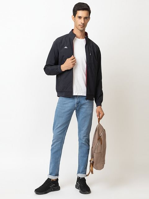 Authenzaa Men Winter Jacket MILJ004 Dark Navy 