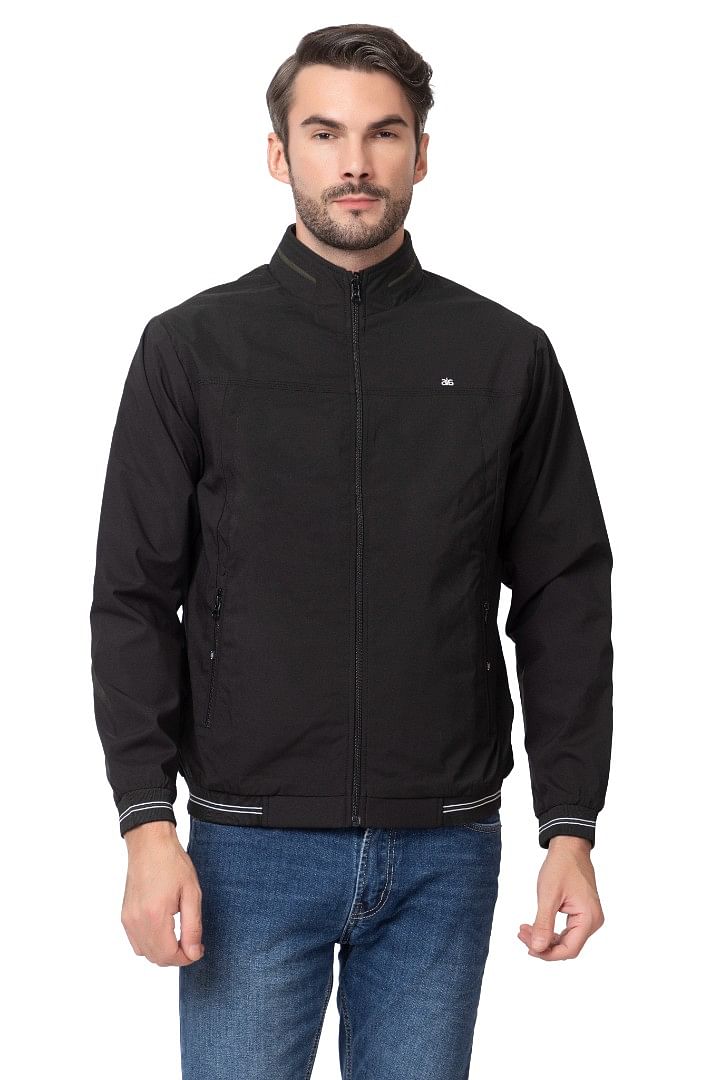 Men Light Weight Winter Jacket MILJ013  BLACK