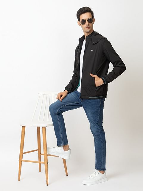 Men Light Weight Winter Jacket MILJ023  BLACK