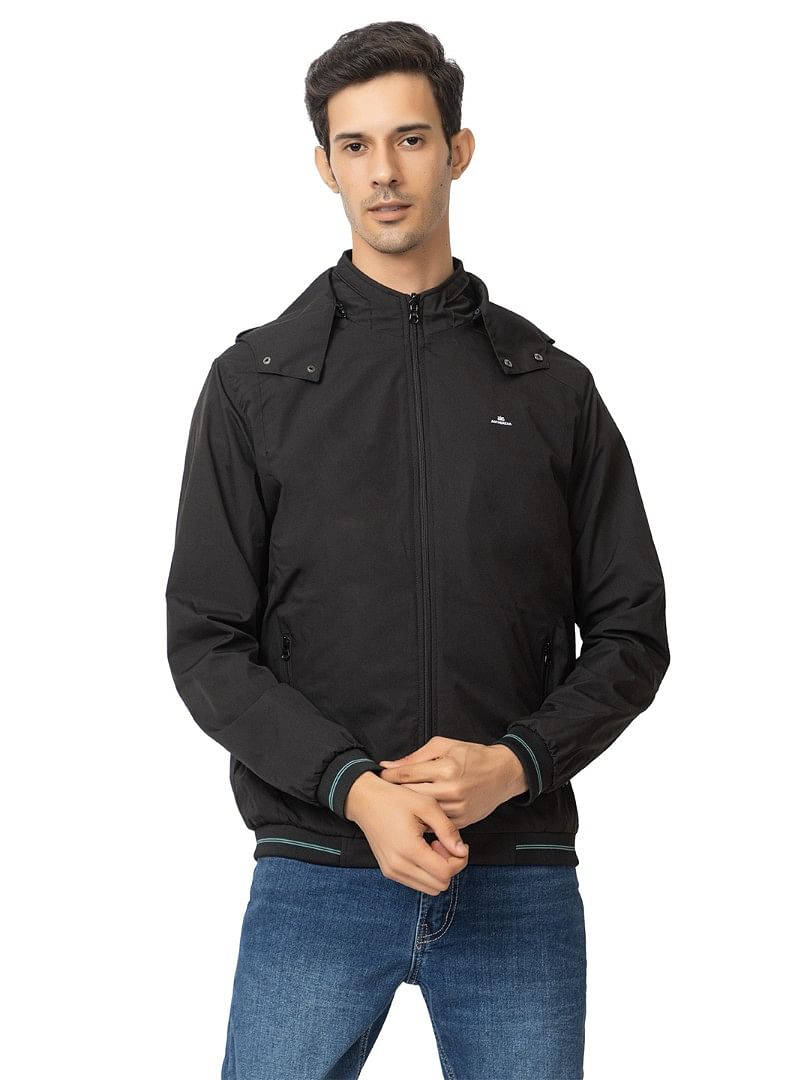 Men Light Weight Winter Jacket MILJ023  BLACK