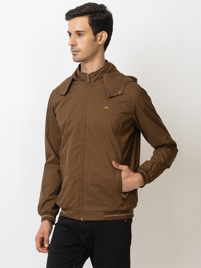 Men Light Weight Winter Jacket MILJ023  COFFEE