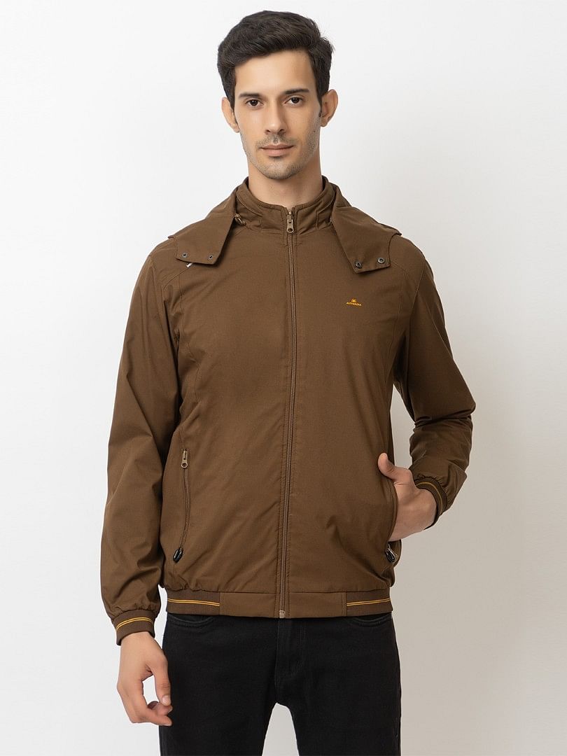 Men Light Weight Winter Jacket MILJ023  COFFEE