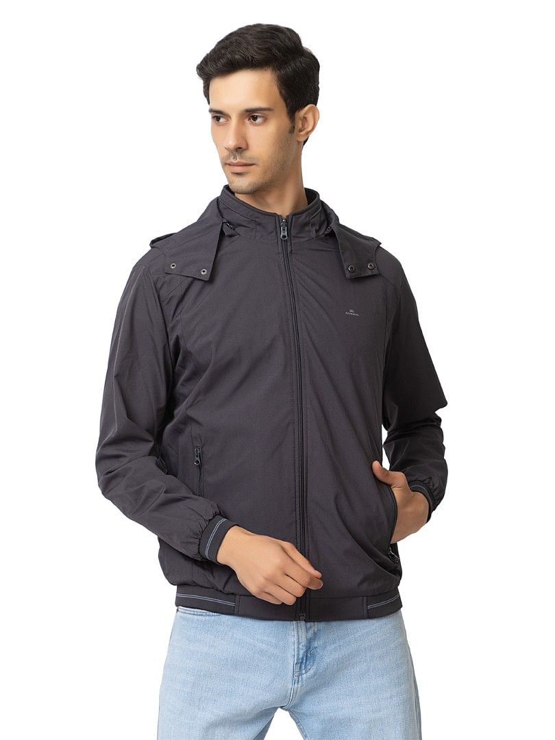 Men Light Weight Winter Jacket MILJ023  Dark Grey