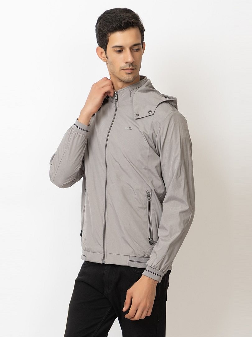 Men Light Weight Winter Jacket MILJ023  LIGHT GREY