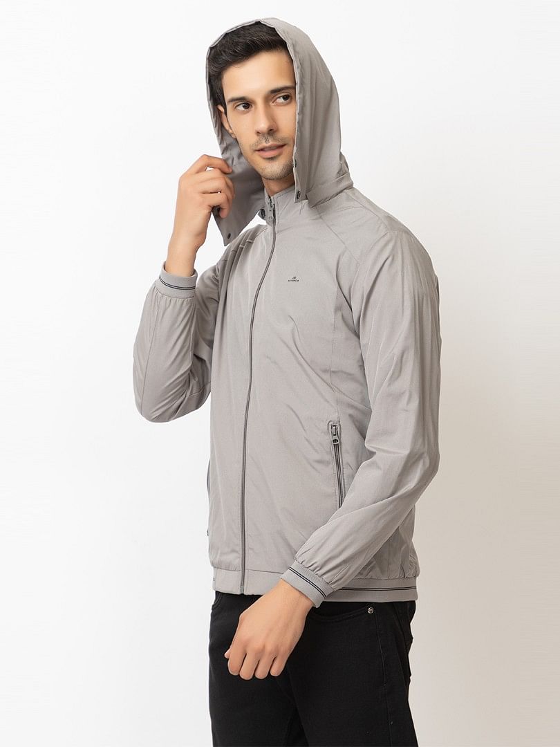 Men Light Weight Winter Jacket MILJ023  LIGHT GREY