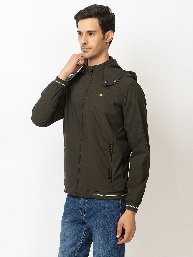 Men Light Weight Winter Jacket MILJ023  OLIVE