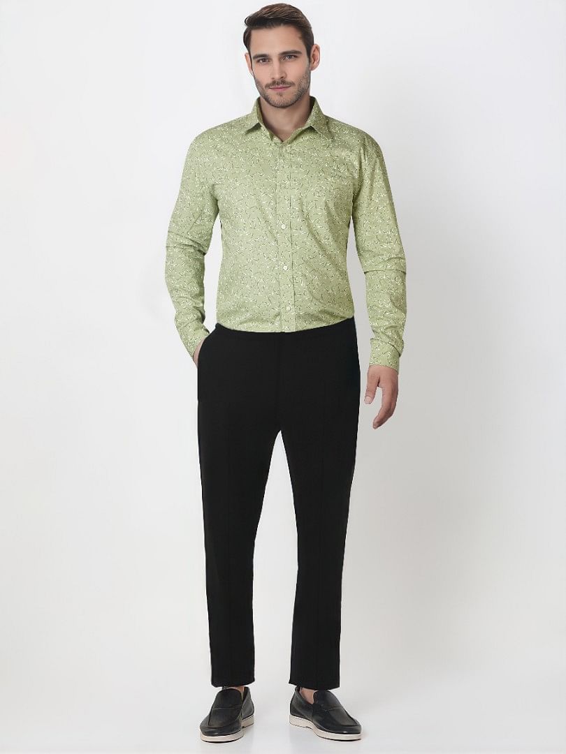 Authenzaa Men Formal Shirt ASFS013 Green
