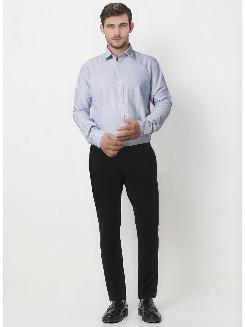 Authenzaa Men Slim Fit Formal Shirt ASFS013 Grey