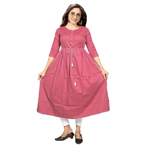 Authenzaa Women Kurti NHWKT004 Carrot 