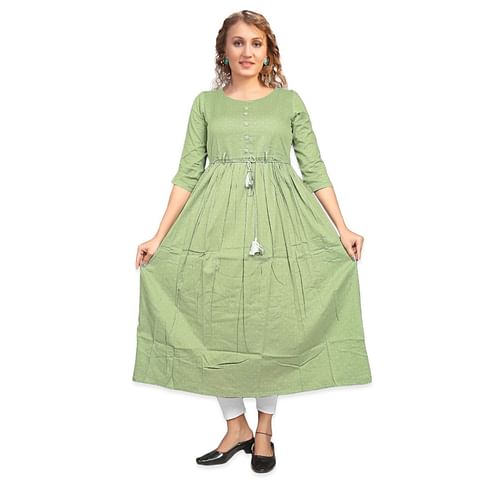 Authenzaa Women Kurti NHWKT004 Green 