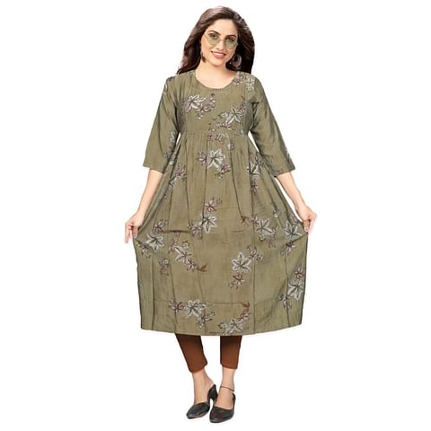 Authenzaa Women Kurti NHWKT005 Pista 