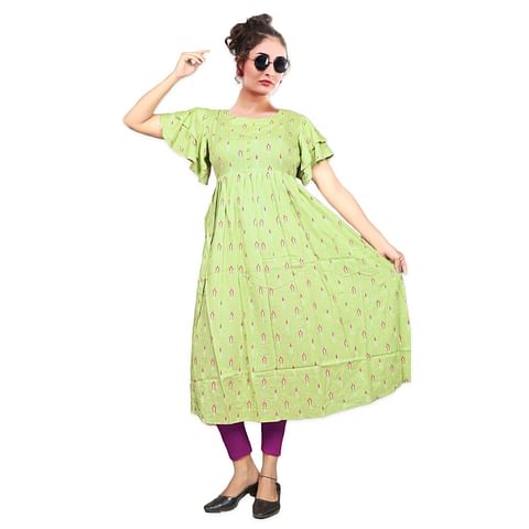 Authenzaa Women Kurti NHWKT007 Pista 