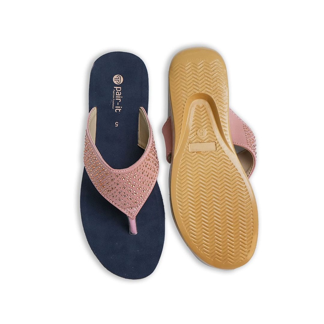 Pair-it Women PU Slippers MS-Pattern005 Pink