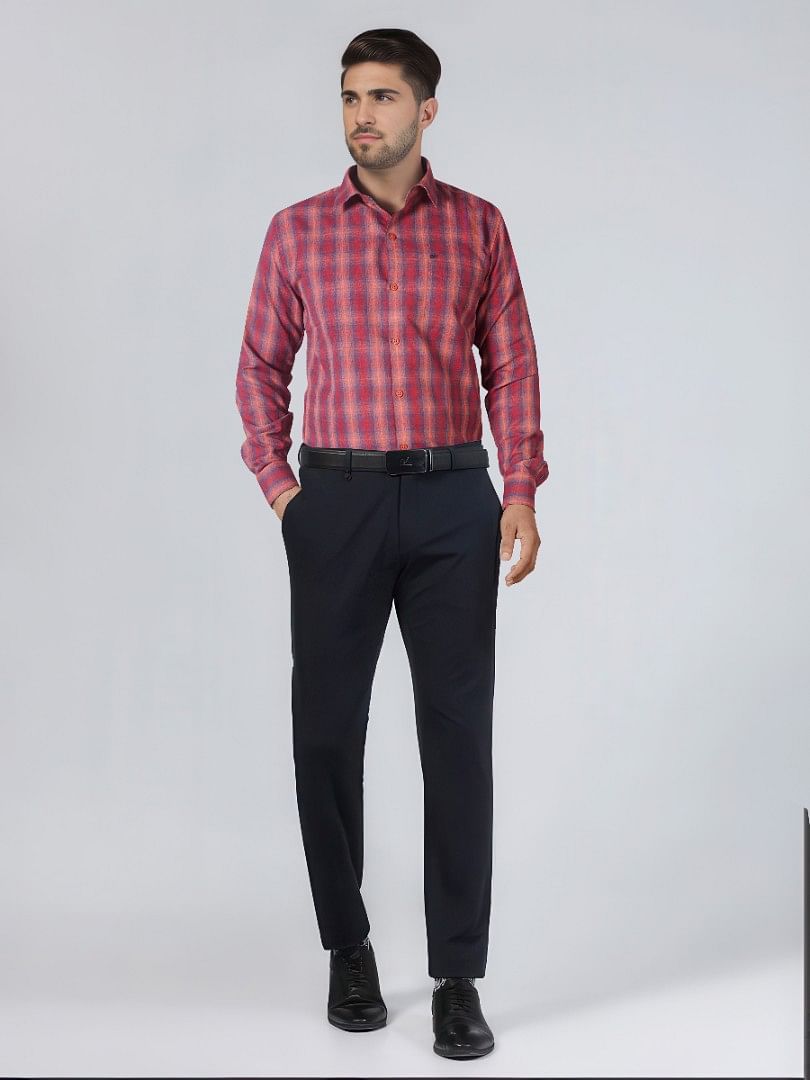 Authenzaa Men Slim Fit Formal Shirt  ASFS013  MULTI 1 
