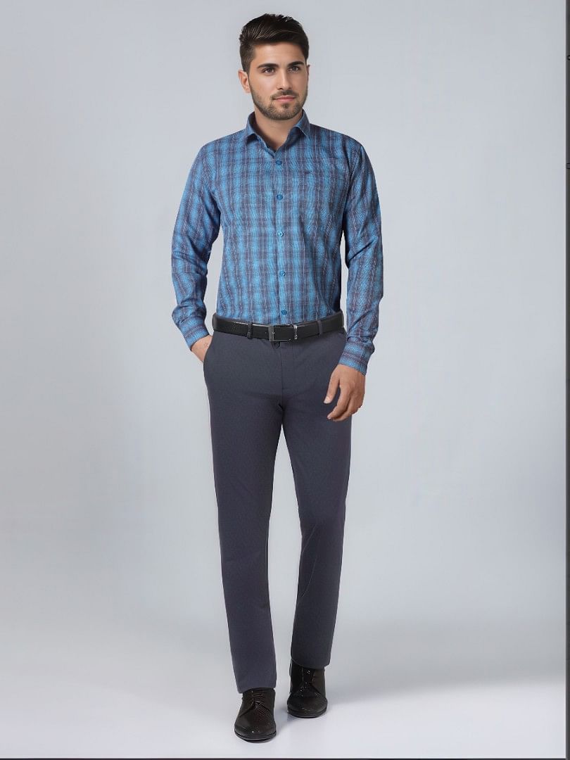 Authenzaa Men Slim Fit Formal Shirt  ASFS013 MULTI 2