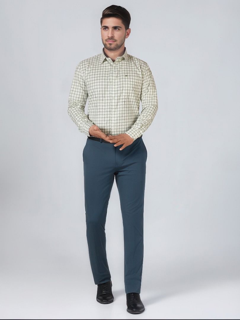 Authenzaa Men Slim Fit Formal Shirt  ASFS013 MULTI 3