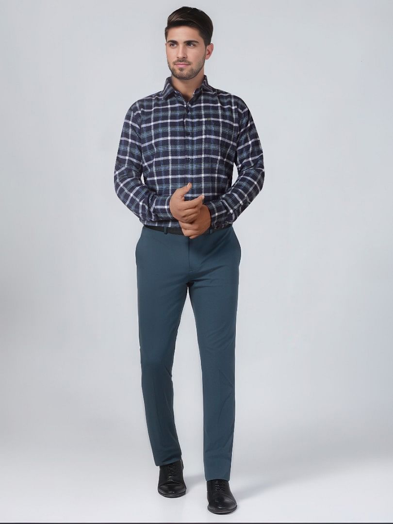 Authenzaa Men Slim Fit Formal Shirt ASFS013 Multi 6