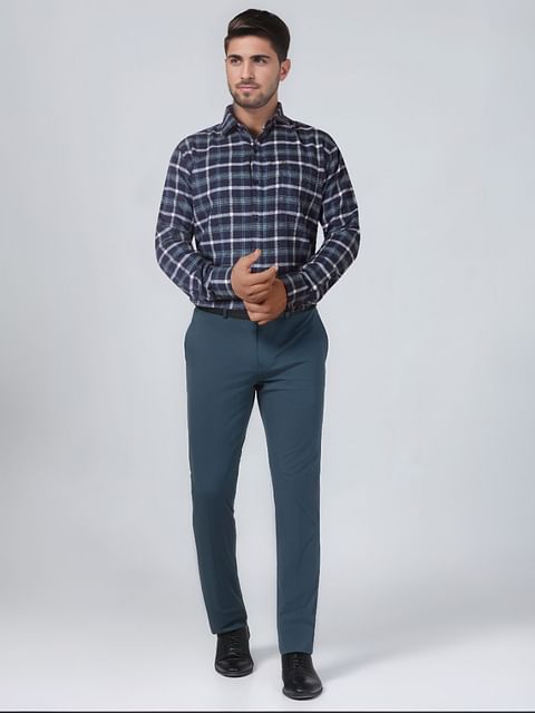Authenzaa Men Slim Fit Formal Shirt ASFS013 Multi 6