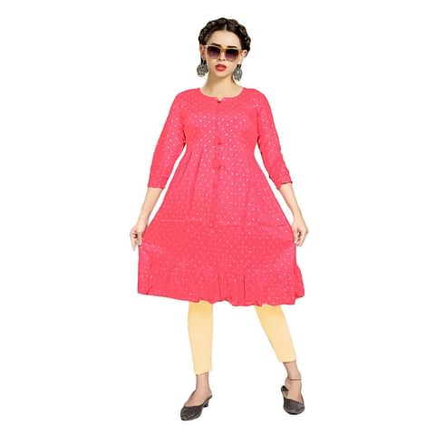 Authenzaa Women Kurti NHWKT015 Pink 